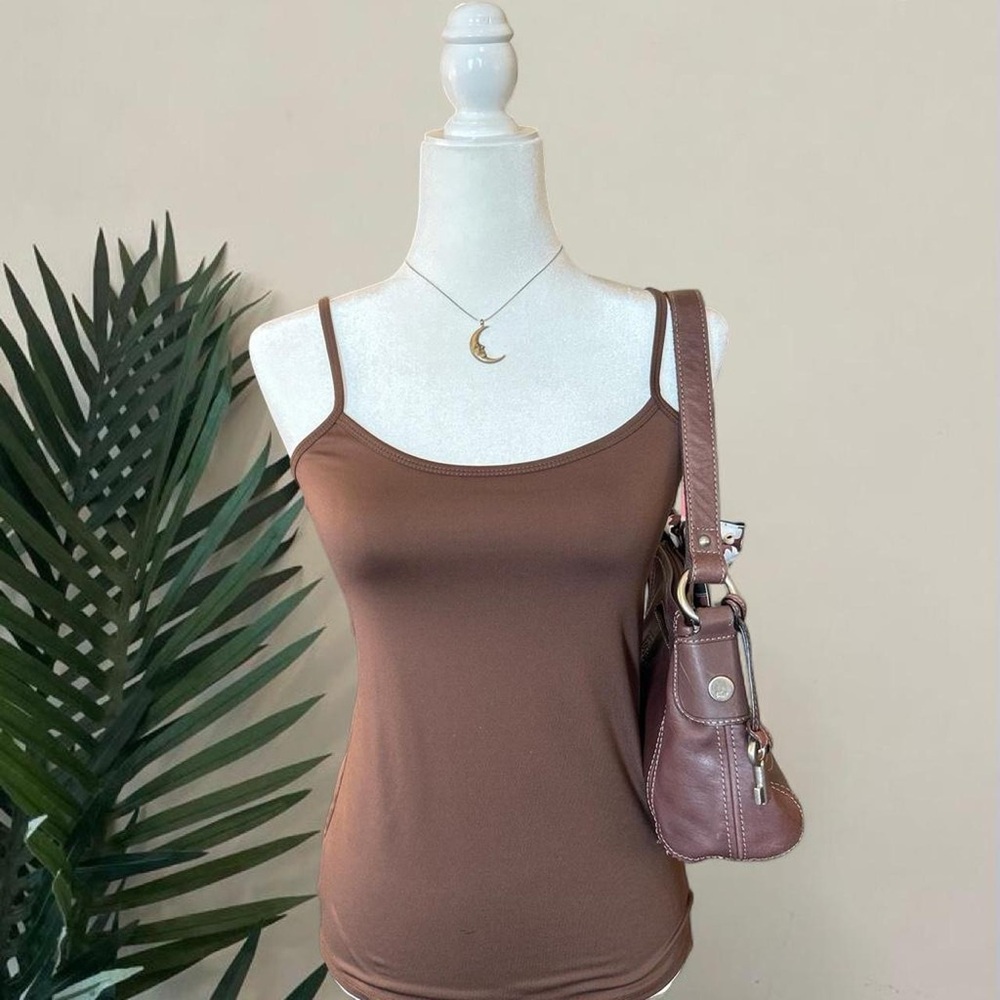 Chocolate brown y2k cami tank top 🤎
